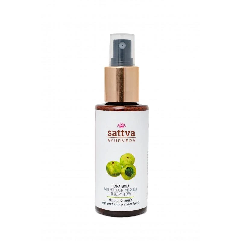 Plaukų ir galvos odos tonikas Henna - Amla, Sattva Ayurveda, 100ml