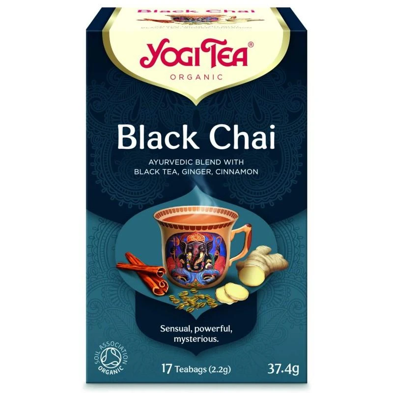 Prieskoninė juodoji arbata Juodas Chai, Yogi Tea, 17 pakelių