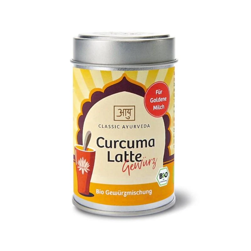 Prieskonių mišinys Auksiniam pienui Curcuma Latte Bio, Classic Ayurveda, 50 g