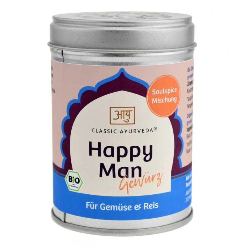 Prieskonių mišinys ryžiams ir daržovėms Laimingas Vyras, Classic Ayurveda, 80 g