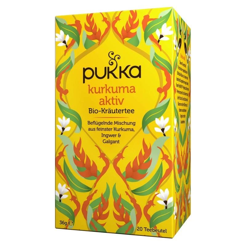 Pukka Herbs Stimuliuojanti arbata Kurkuma Active, Pukka, 20 pakelių