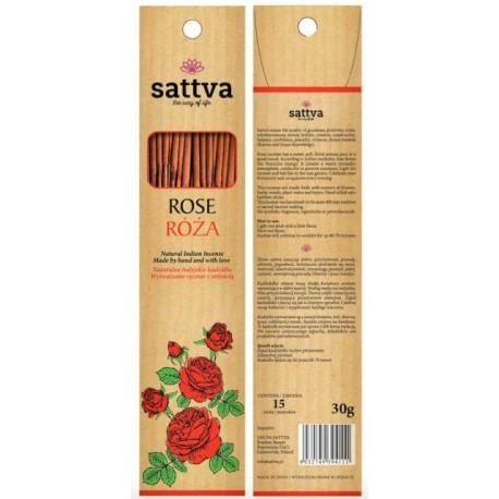 Rožių kvapo smilkalų lazdelės Rose, Sattva Ayurveda, 15 vnt.