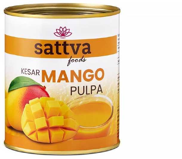 Sattva Ayurveda Konservuotų mangų tyrė Mango, Sattva Foods, 850g