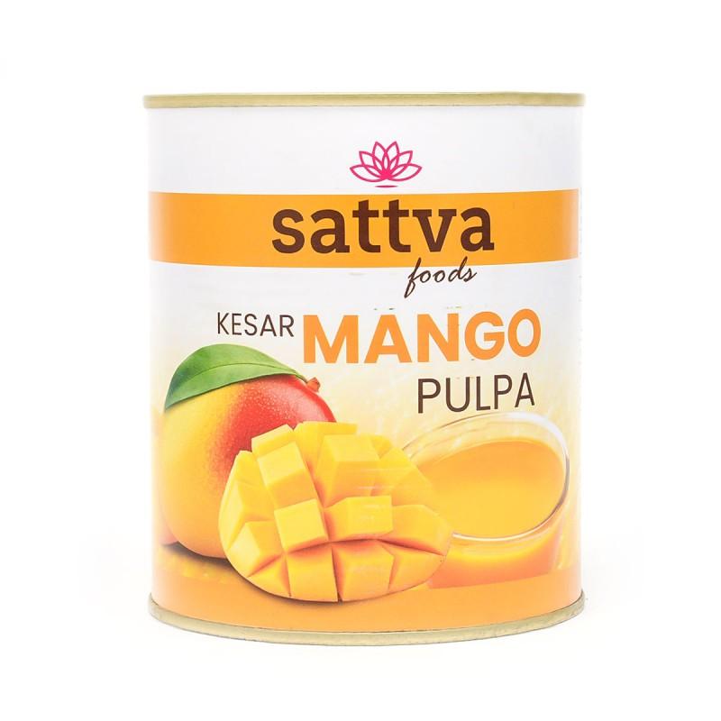 Sattva Ayurveda Konservuotų mangų tyrė Mango, Sattva Foods, 850g