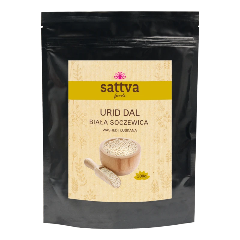 Sattva Ayurveda Urid Dal pupuolės, plautos, Sattva Foods, 500g