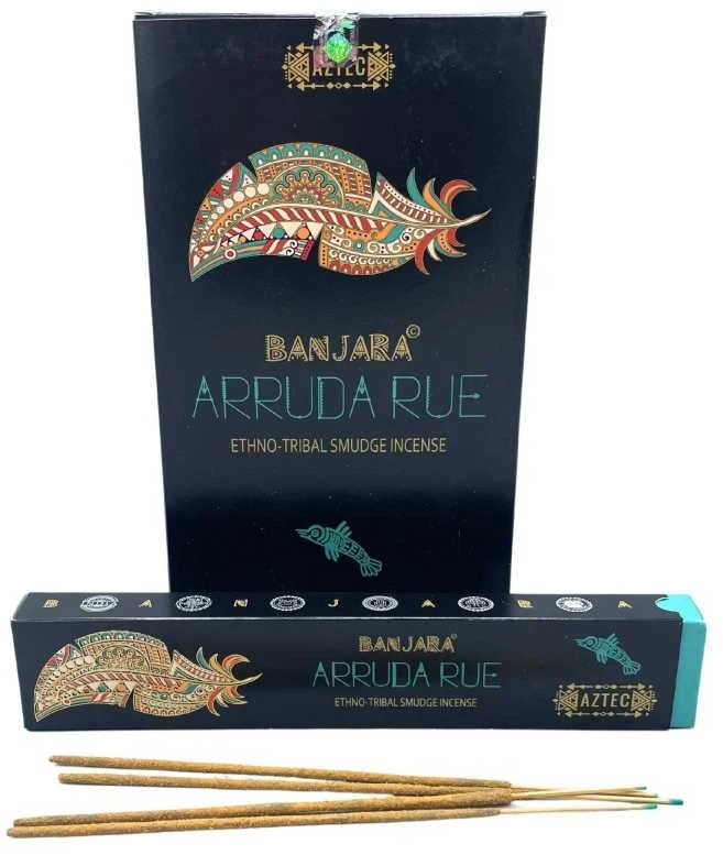 Ancient Wisdom Smilkalų lazdelės Baltas Arruda Rue, Banjara Tribal, 35g