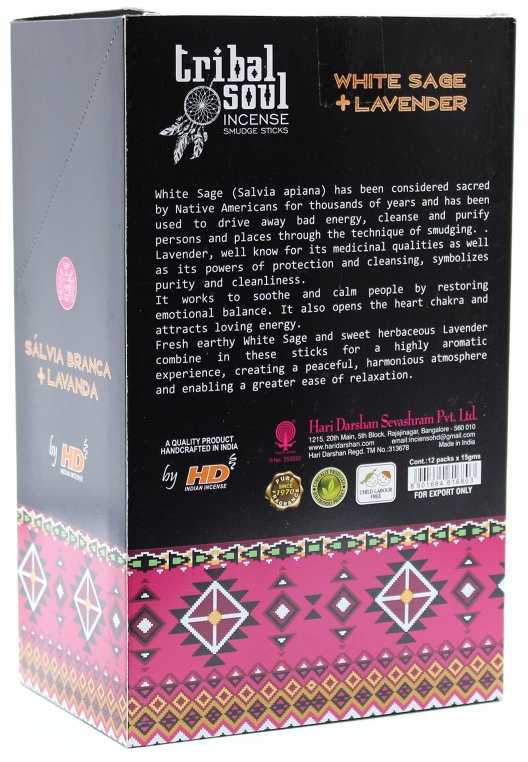 Hari Darshan Smilkalų lazdelės Baltas Sage Lavender, Tribal Soul, 15g