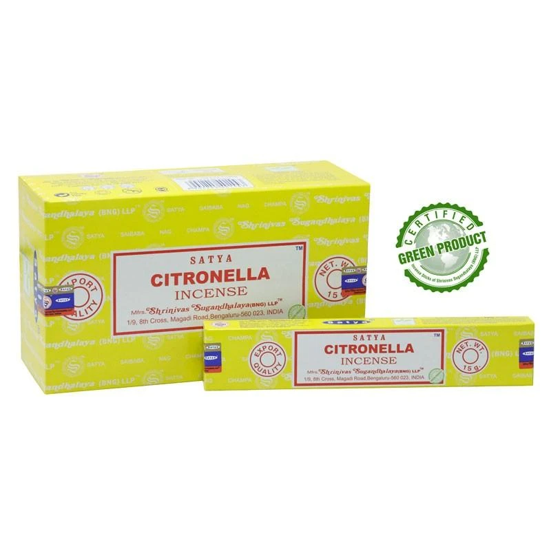 Smilkalų lazdelės Citronella, Satya, 15g