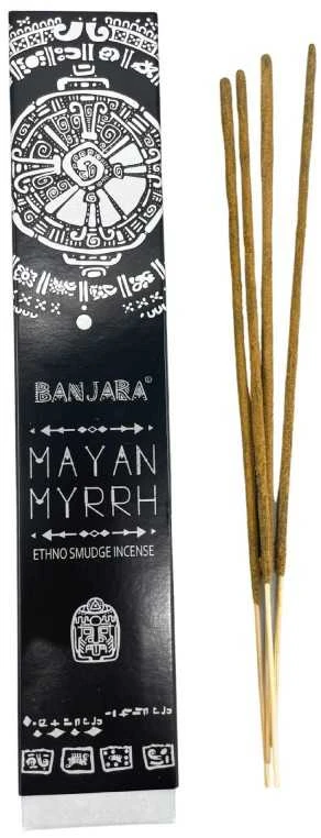 Ancient Wisdom Smilkalų lazdelės Mayan Myrrh, Banjara Tribal, 35g