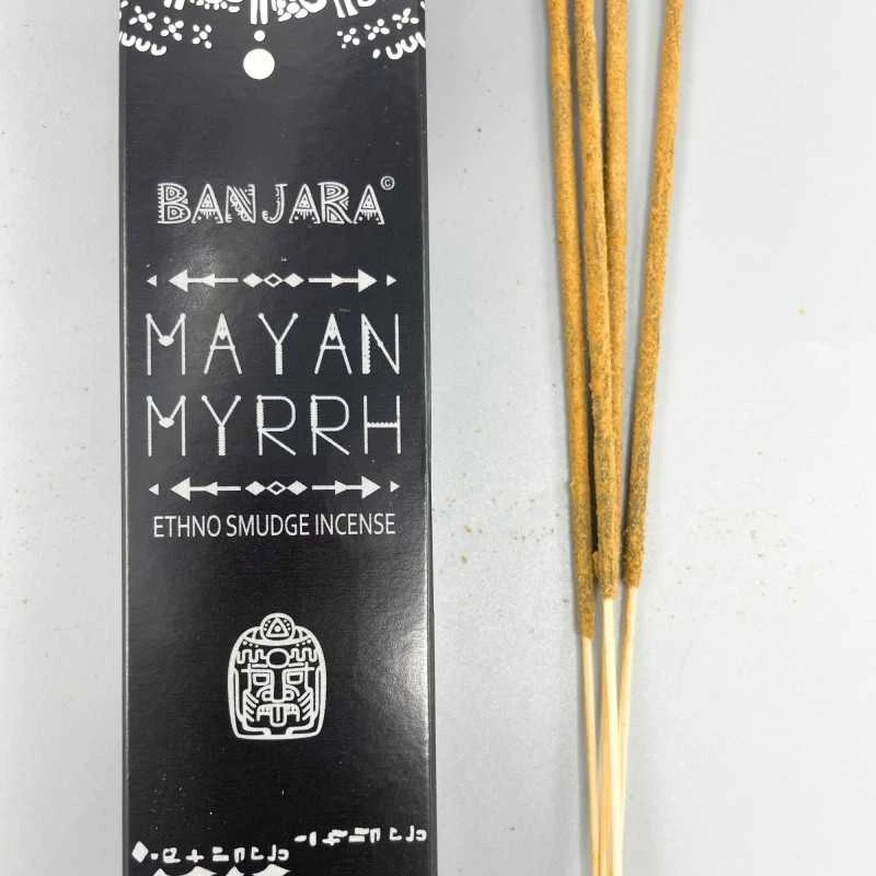 Ancient Wisdom Smilkalų lazdelės Mayan Myrrh, Banjara Tribal, 35g