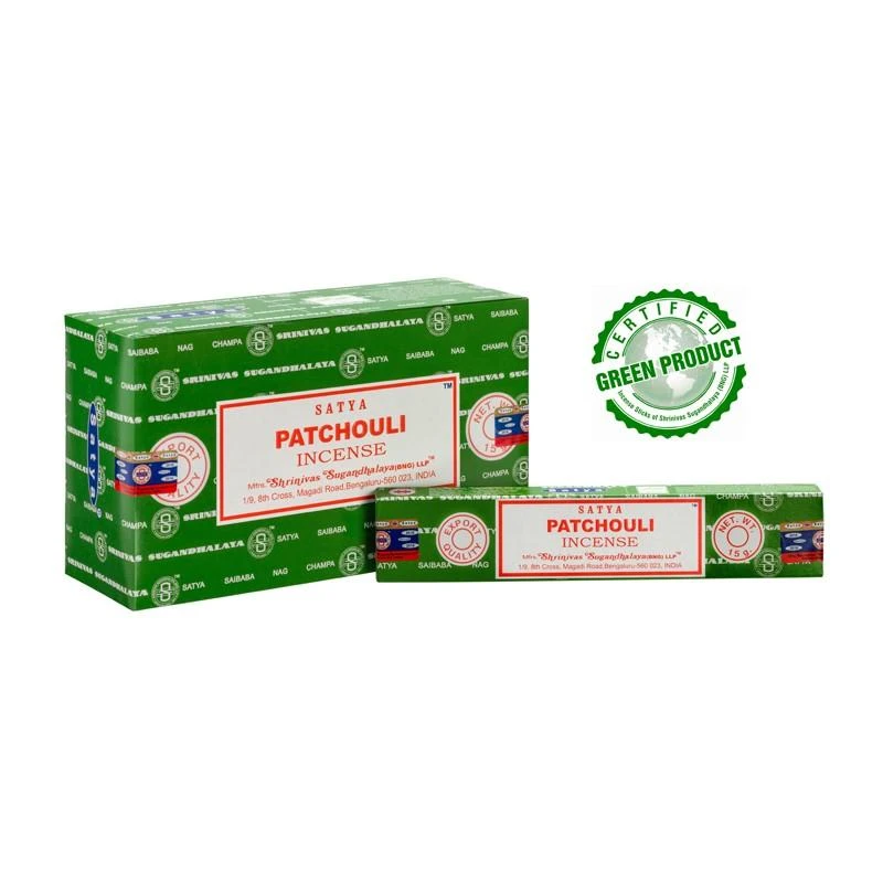 Smilkalų lazdelės Patchouli, Satya, 15g