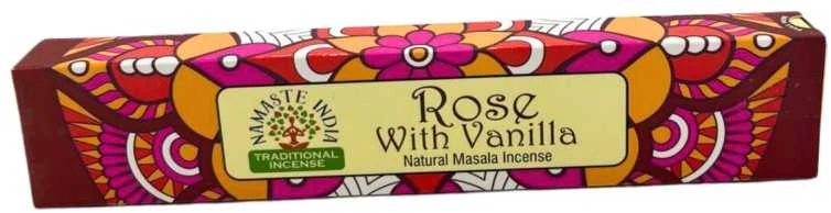Orkay Smilkalų lazdelės Rose Vanilla Mandala Masala, Namaste India, 15g