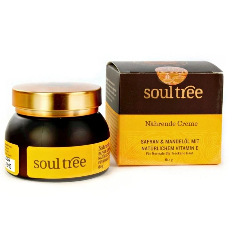 Maitinamasis veido kremas su šafranu ir migdolų aliejumi, SoulTree, 60ml