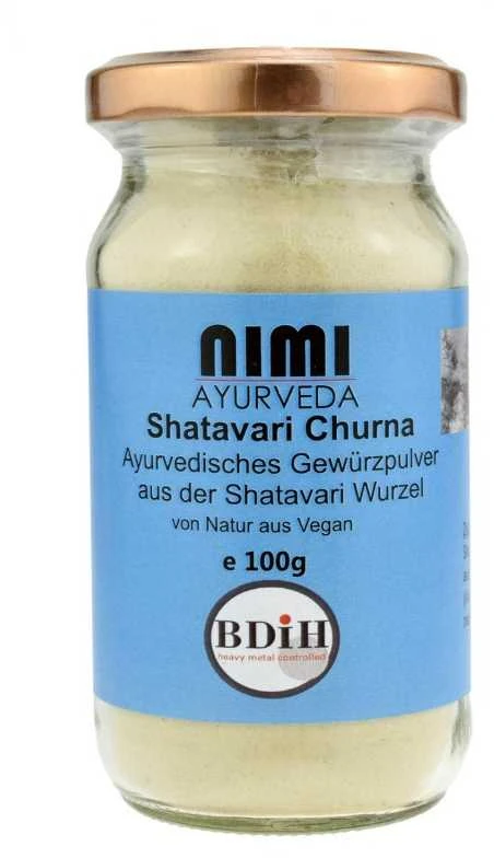 Standžiojo smidro milteliai Šatavari Shatavari Premium, Nimi Ayurveda, 100g