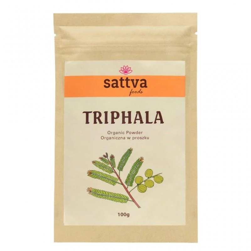Triphala mišinio milteliai, ekologiški, Sattva Ayurveda, 100g