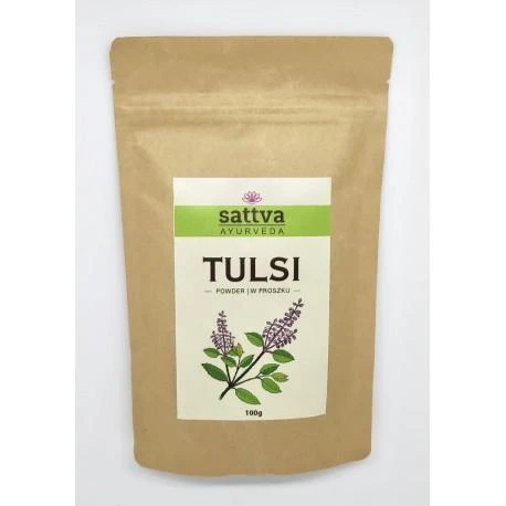 Indiškojo baziliko milteliai Tulsi, Sattva Ayurveda, 100g