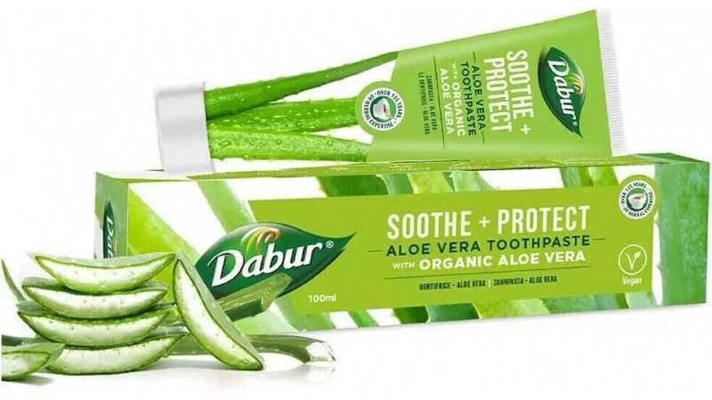 Vaistažolių dantų pasta su alavijais Aloe Vera, Dabur, 100 ml