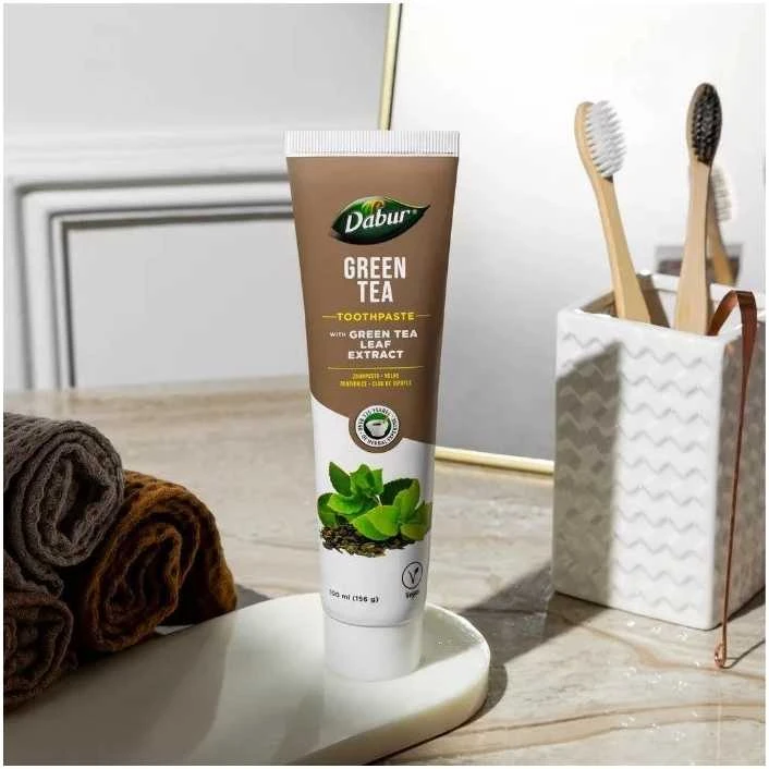 Vaistažolių dantų pasta su žaliąja arbata Žalias Tea, Dabur, 100 ml