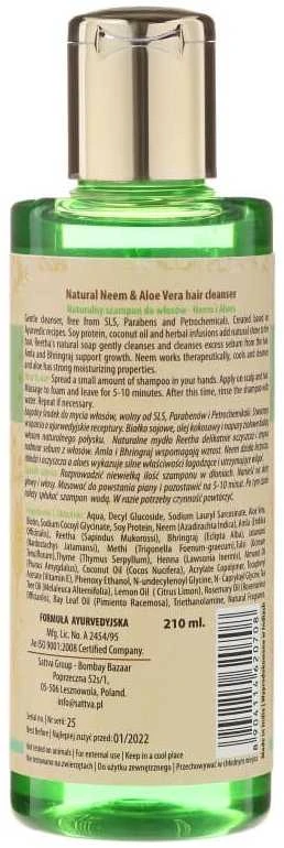 Valantis plaukų šampūnas su Neem - Aloe Vera, Sattva Ayurveda, 210ml