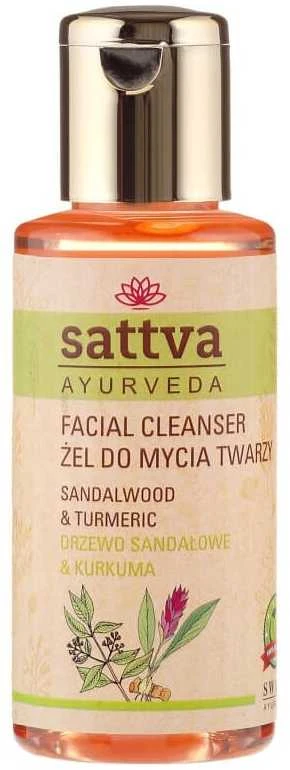 Veido prausiklis su santalu ir ciberžole Sandalwood, Sattva Ayurveda, 100ml