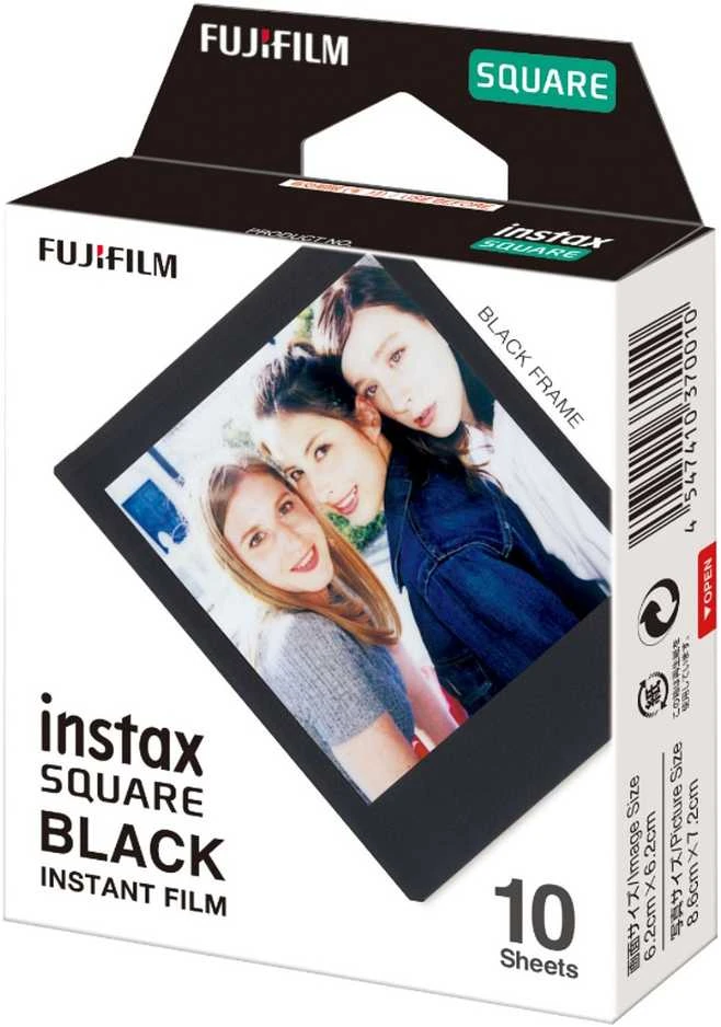 Fujifilm | Instax Square Momentinis filmas Juodas | Blizgus | Kiekis 10