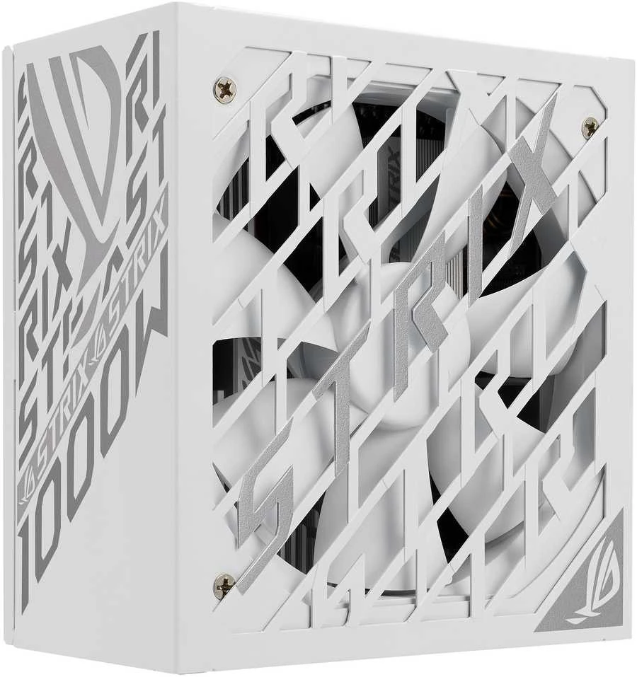 ASUS ROG Strix 1000W Platinum, 80 PLUS Platinum maitinimo blokas, modulinis, PCIe 5.1 – 1000 vatų, baltas