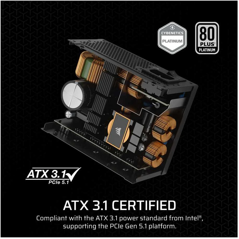 Corsair visiškai modulinis 80 PLUS platininis SFX maitinimo šaltinis (ES) | SF serija SF1000 | 1000 W