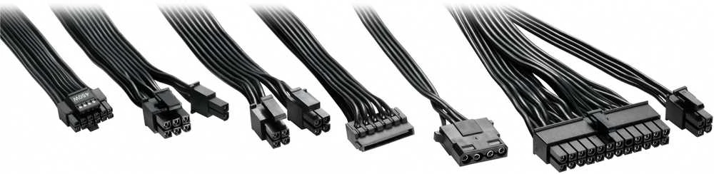 1000W Sharkoon Rebel P20 SFX 1000W (juodas, 1x 12 Pin High Power Anschluss, 2x PCIe, Kabelmanagement, 1000 Watt)