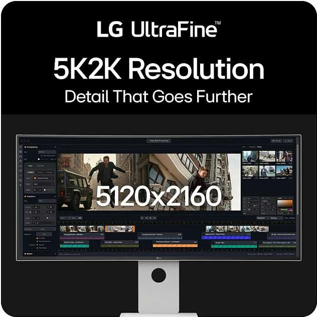 Monitorius „LG UltraFine 40U990A-W“ – 5K2K | Nano IPS juodas | „Thunderbolt 5“ | HDR 600
