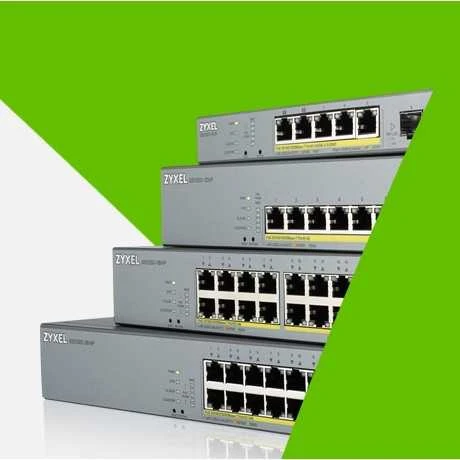 Šakotuvas ZYXEL GS1350-12HP, 12 prievadų valdomas CCTV POE komutatorius, didelio nuotolio, 130 W (1 metų NCC PRO paketo licencija) (5 metų garantija)