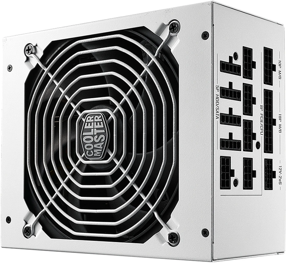 „Carruzzo Cooler Master MWE Gold 1050 V2 ATX 3.1 Baltas First Edition“ blokai 1050 W 24 kontaktų ATX Balta