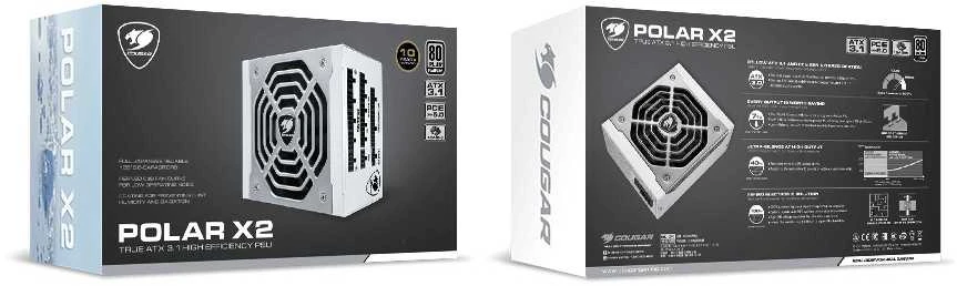 COUGAR CGR-POLAR-X2-1050 maitinimo blokas 1050 W 20+4 pin ATX ATX Sidabras