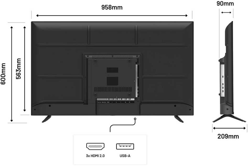 Monitorius JAPANNEXT 109,2 cm JN-IPS430UHD60F 16:9 3x HDMI UHD