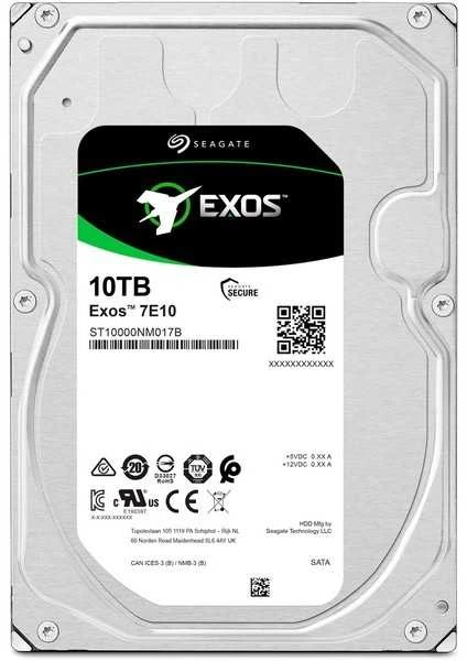 „SEAGATE“ HDD serveris „Exos 7E10 512E/4kn“ (3,5 colio / 10 TB / SATA 6Gb/s / 7200 aps./min.)