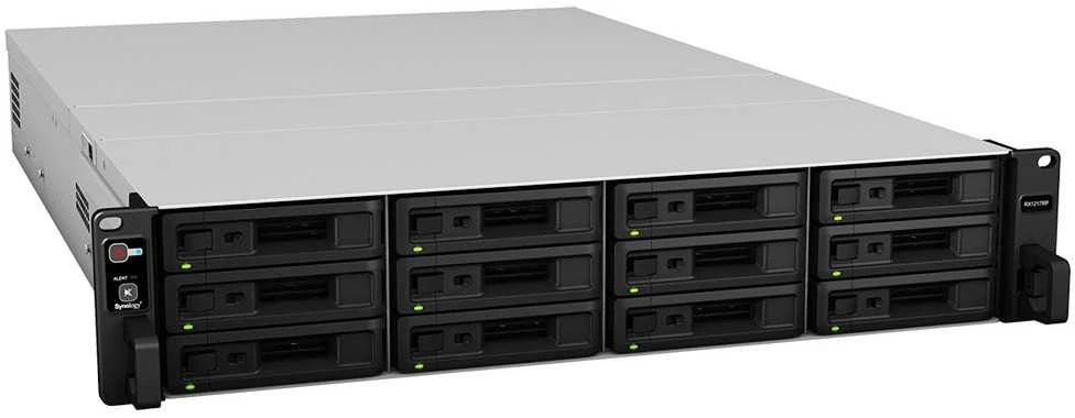 Serveris „Synology“ išplėtimo blokas RX1217 12 skyrių [0/12 3,5"/2,5" SATA HDD / SSD, 1 x „Infiniband“ prievadas]