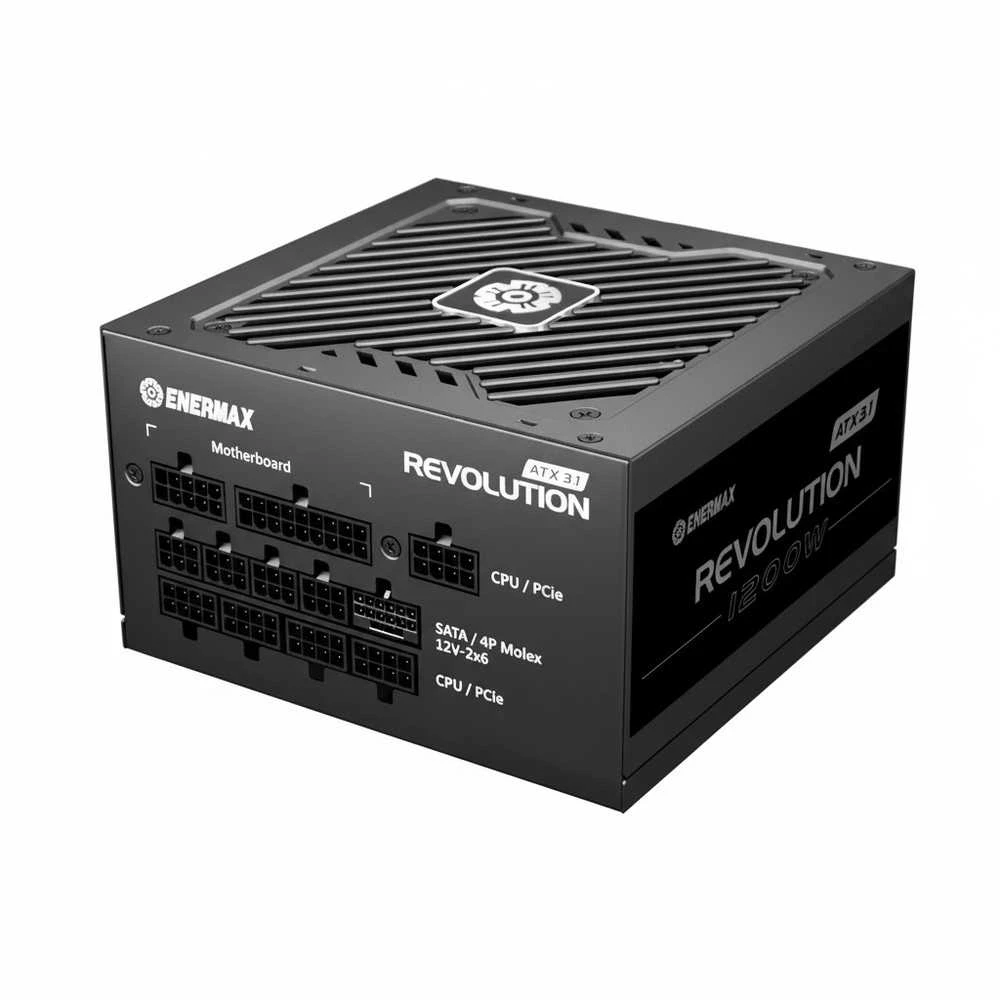 1200W Enermax Revolution3 80+ Gold Juodas ATX3.1 maitinimo šaltinis