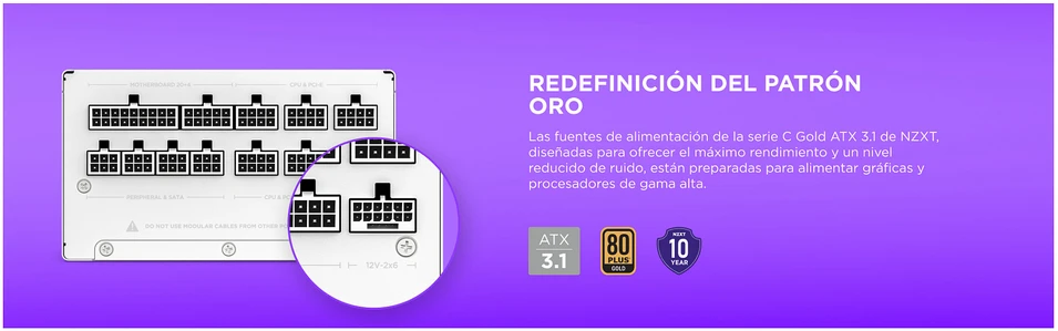 NZXT C1200 V2 1200W 80+ Gold ATX 3.1 juoda