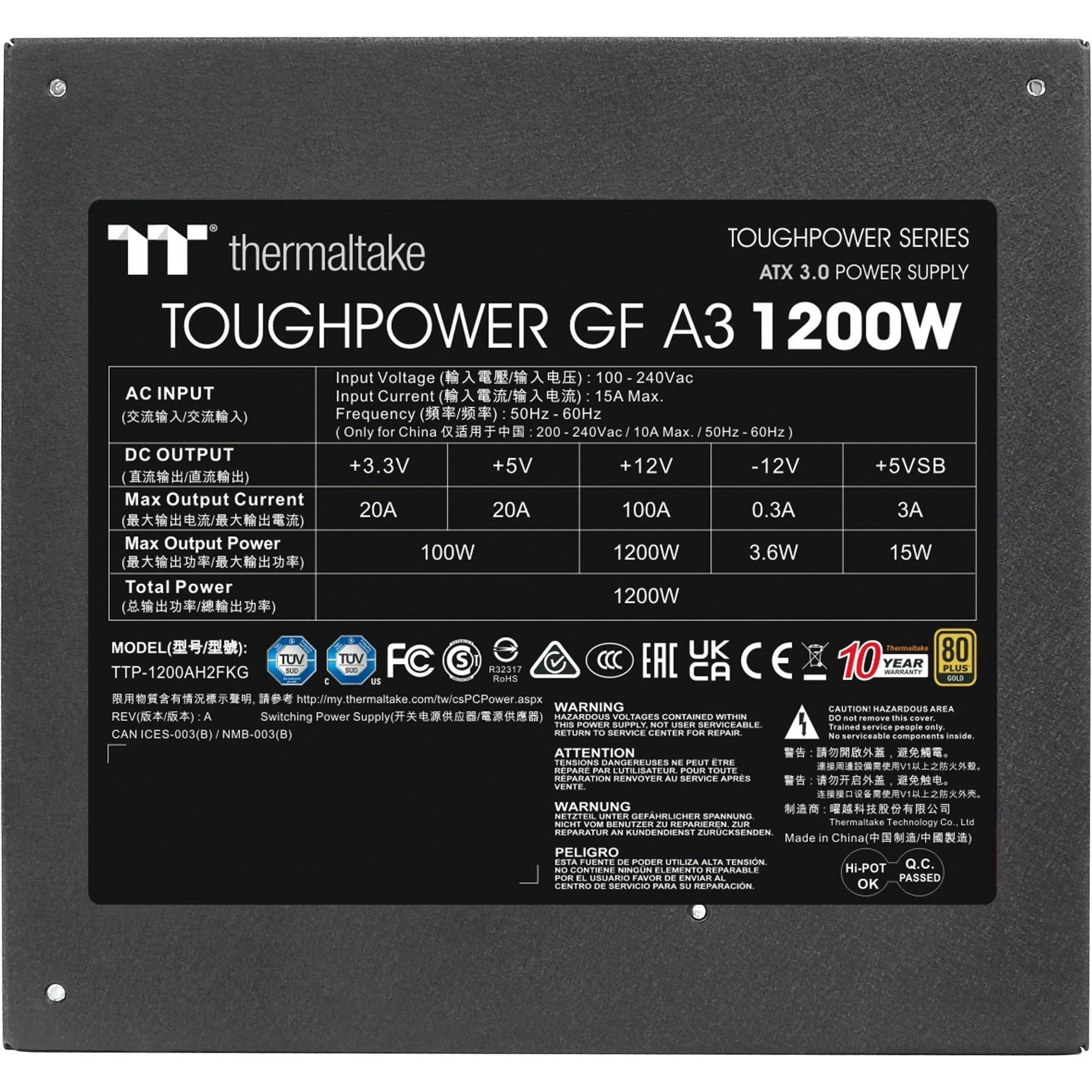 Thermaltake Toughpower GF A3 1200W
