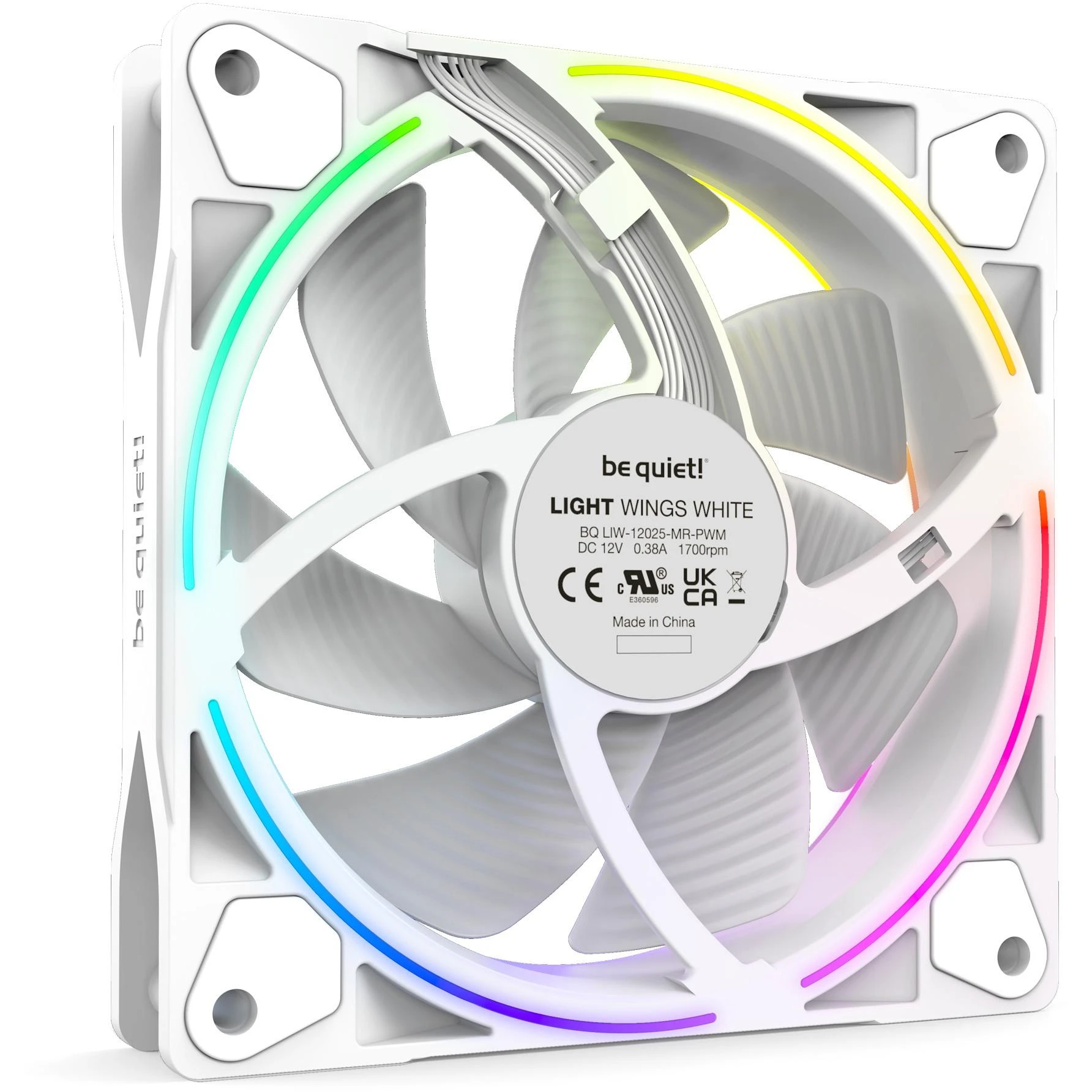 Fan - Be Quiet! Light Wings Baltas 120mm PWM