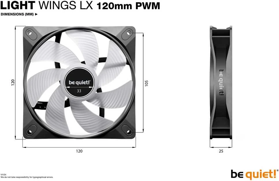 be quiet! LIGHT WINGS LX 120mm PWM