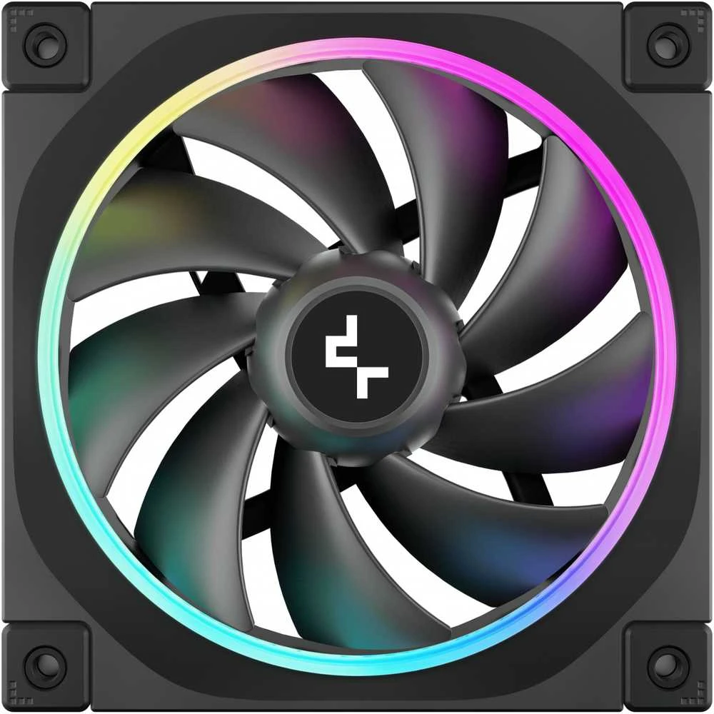 DeepCool FL12 Kompiuterio dėklas Fan 12 cm Juodas 1 pc(s)