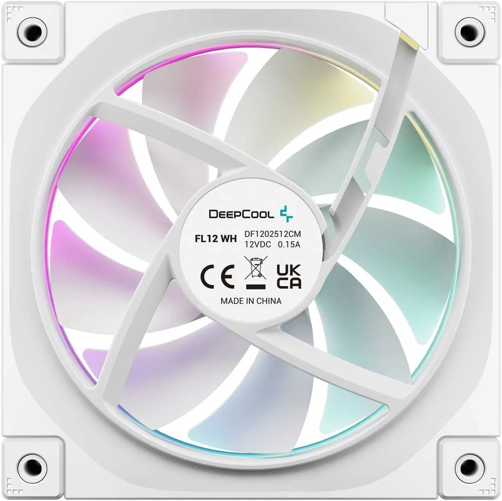 DeepCool FL12 WH Kompiuterio dėklas Fan 12 cm Baltas 1 pc(s)