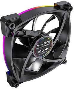 Montech Montech AX120 PWM ARGB ventiliatorius, 3 pak., juodas - 120mm