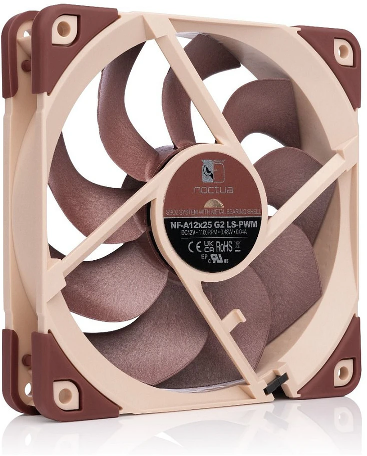 Noctua NF-A12x25 G2 LS-PWM korpuso ventiliatorius – 120mm