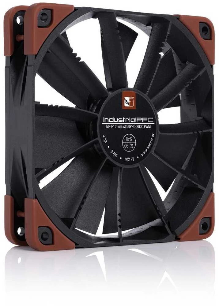 Kompiuterio Korpuso Ventiliatorius - Noctua NF-F12 Industrial PPC-3000 PWM, juodas