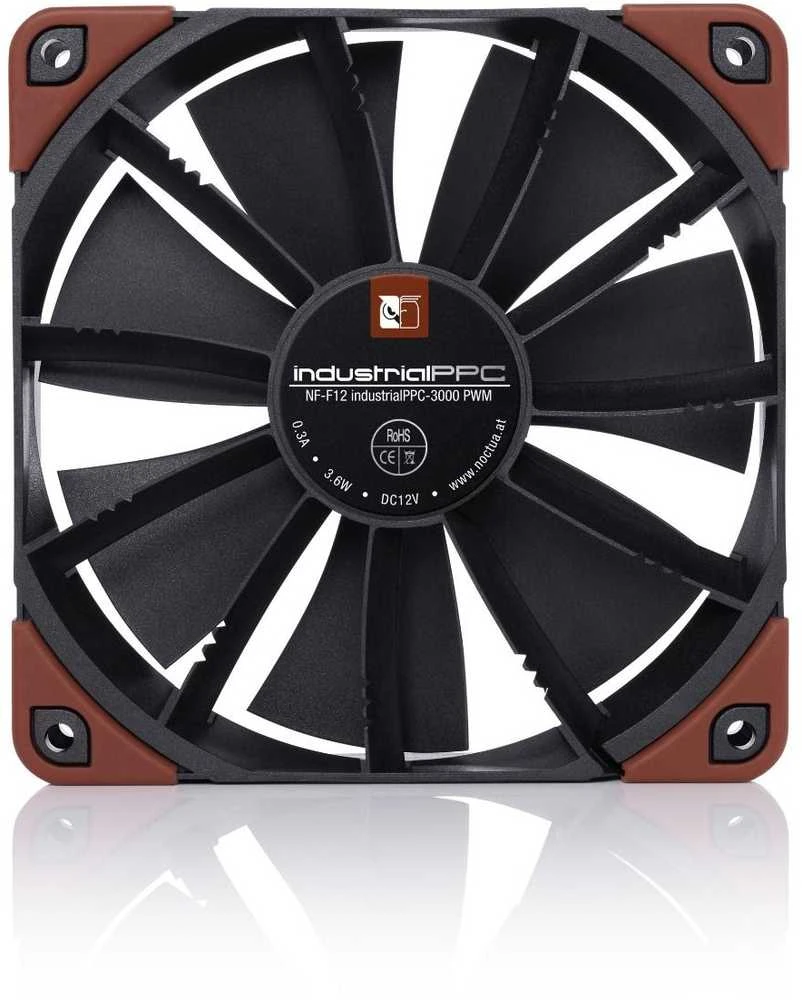 Kompiuterio Korpuso Ventiliatorius - Noctua NF-F12 Industrial PPC-3000 PWM, juodas