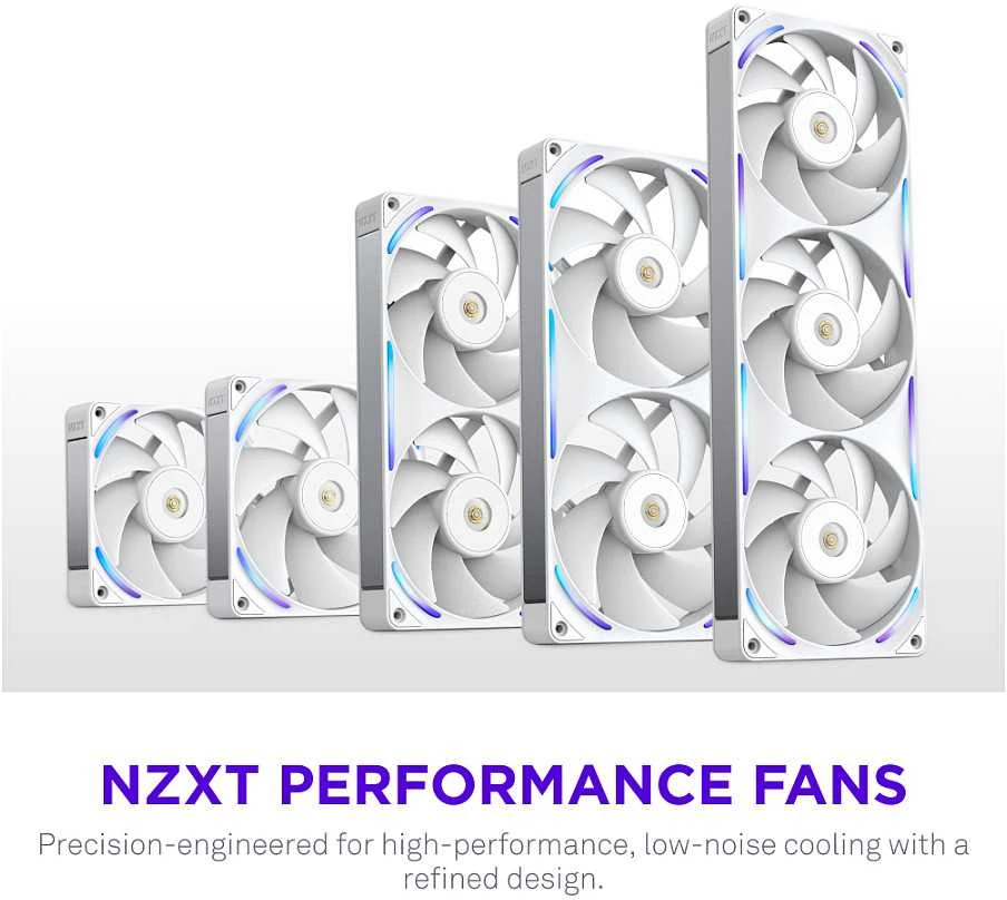 Nzxt F120X balta ventiliatorius (RF-U12PN-W1)