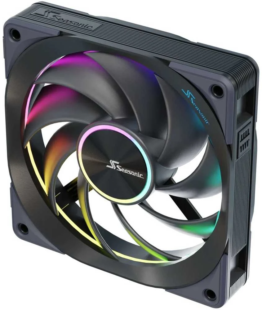 Seasonic MagFlow 1225 ARGB PWM korpuso ventiliatorius – 120 mm, 3 vnt. komplektas