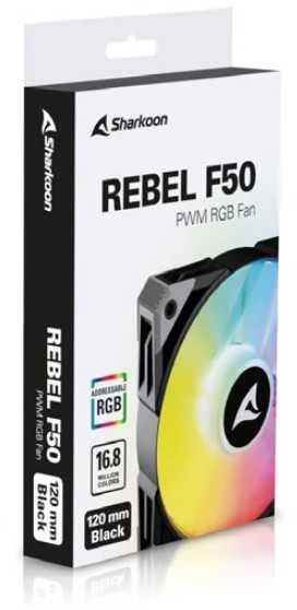 Wentylator Sharkoon Rebel F50 PWM Juodas