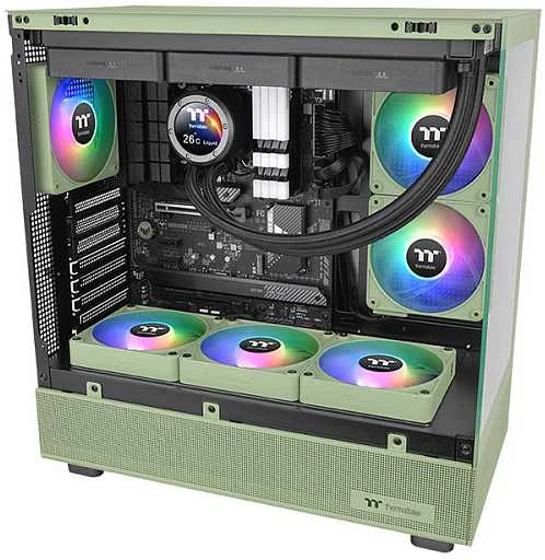 Thermaltake CT120 EX ARGB Sync ventiliatorius, 3 vnt., žalias (CL-F196-PL12MG-A)